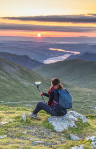Lake District Photography Course image showing landscape photographer photographing a sunrise